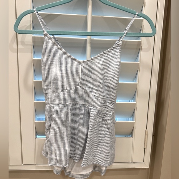 Abercrombie & Fitch Cream and Blue Knit Top - Picture 1 of 3